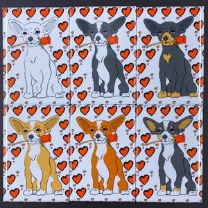 Chihuahua Rose Magnet, Dog Valentine's Day Decor Gift 2x3"